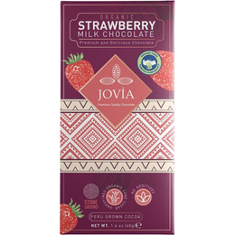 Jovia 40 gr Organik Sütlü Çilekli Çikolata