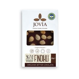 Jovia Premium Quality Chocolate 40 gr Organik %70 Bitter Sade Çikolata