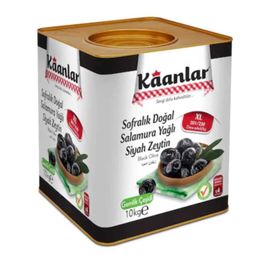 Kaanlar 10 kg Teneke 201-230 XL Yağlı Sele Siyah Zeytin