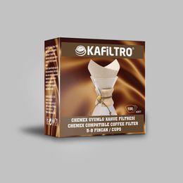 Kafiltro 100'lü Chemex 6-8 Fincan Uyumlu Kahve Filtresi