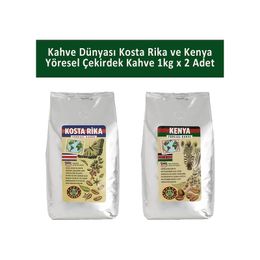 Kahve Dünyası 1 kg Kosta Rika ve Kenya Yöresel Çekirdek Kahve