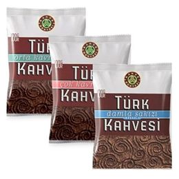 Kahve Dünyası 100 gr Damla Sakızlı + 100 gr Orta Kavrulmuş + 100 gr Çok Kavrulmuş Türk Kahvesi