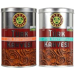 Kahve Dünyası 250 gr Çok Kavrulmuş Türk Kahvesi + 250 gr Orta Kavrulmuş Türk Kahvesi