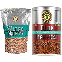 Kahve Dünyası 250 gr Filtre + 250 gr Orta Kavrulmuş Türk  Kahvesi