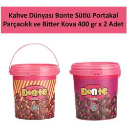 Kahve Dünyası 400 gr Sütlü Bonte Portakal Parçacık ve Bitter Kova Çikolata