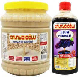 Kalaycıoğlu 1,9 kg Bozkır Beyaz Tahin + 950 gr Üzüm Pekmezi