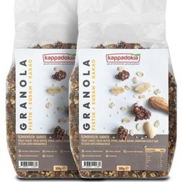 Kappadokia 300 gr Fıstıklı Susamlı Kakaolu Tarçım Granola