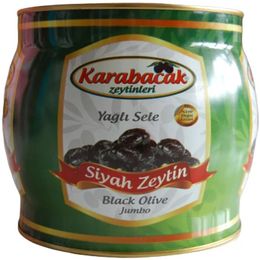 Karabacak 2 kg Teneke Jumbo Boy Siyah Zeytin