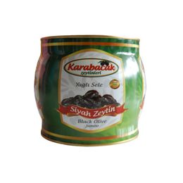 Karabacak Jumbo Yağlı Sele Siyah Zeytin Teneke 2 kg