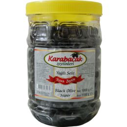 Karabacak Siyah Zeytin Süper Boy 1 kg Pet Kavanoz