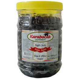 Karabacak Siyah Zeytin Süper Boy 1 kg Pet Kavanoz