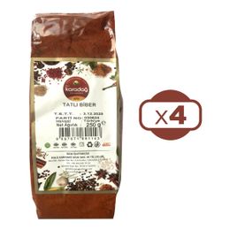 Karadağ 4x250 gr Tatlı Kırmızı Toz Biber
