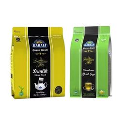 Karali 300 gr Premium Demlik Poşet Çay + 200 gr Demleme Yeşil Çay