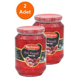 Kardeşler Şekerleme 2x1 kg Cam Kavanoz Gül Reçeli