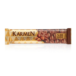 Karmen 80 gr Bütün Bademli Sütlü Çikolata