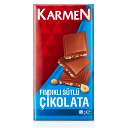 Karmen 80 gr Fındıklı Tablet Çikolata