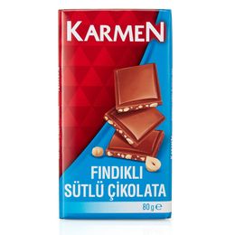 Karmen 80 gr Fındıklı Tablet Çikolata