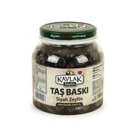 Kavlak 1 kg Pet Taş Baskı Gemlik Siyah Zeytin