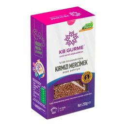 KB Gurme 200 gr Glutensiz Vegan Filizlendirilmiş Kırmızı Mercimek Arpa Şehriye