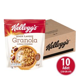 Kellogg's 10x250 gr Şeker İlavesiz Hurmalı ve Bademli Granola
