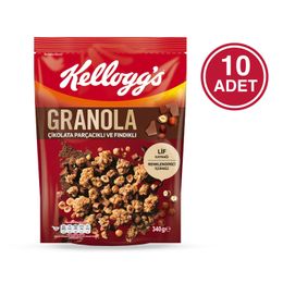 Kellogg's 10x340 gr Granola Çikolata Fındıklı