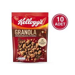 Kellogg's 10x340 gr Granola Çikolata Fındıklı