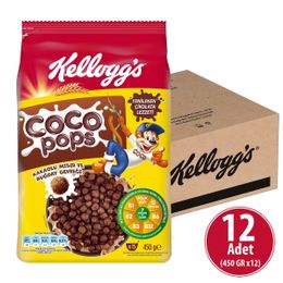 Kellogg's 12x450 gr Coco Pops Çikolatalı Buğday ve Mısır Gevreği