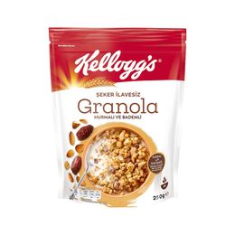 Kellogg's 250 gr Şeker İlavesiz Hurmalı ve Bademli Granola
