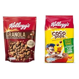 Kellogg's 340 gr Çikolata Parçacıklı ve Fındıklı Granola + 450 gr Coco Pops Çikolatalı Buğday ve Mısır Gevreği