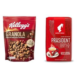 Kellogg's 340 gr Çikolata Parçacıklı ve Fındıklı Granola + Julius Meinl 500 gr President Orta Kavrulmuş Classic Aromalı Çekirdek Kahve