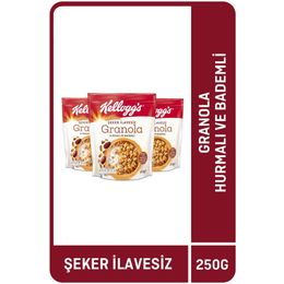 Kellogg's 3x250 gr Şeker İlavesiz Hurmalı ve Bademli Granola