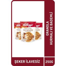 Kellogg's 3x250 gr Şeker İlavesiz Hurmalı ve Bademli Granola