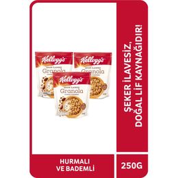 Kellogg's 3x250 gr Şeker İlavesiz Hurmalı ve Bademli Granola