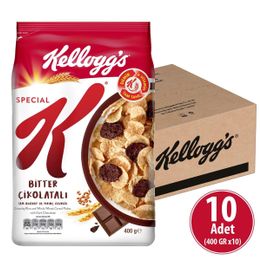 Kellog's 10x400 gr K Bitter Çikolatalı Kahvaltılık Buğday ve Pirinç Gevreği