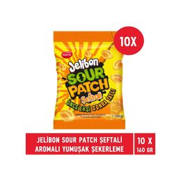 Kent 10x160 gr Jelibon Sour Patch Şeftali Aromalı Yumuşak Şekerleme