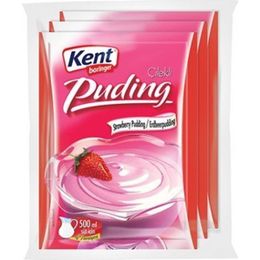 Kent 3x125 gr Boringer Çilekli Puding