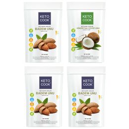Ketocook 3 x 300 gr Badem Unu + 300 gr Hindistan Cevizi Unu