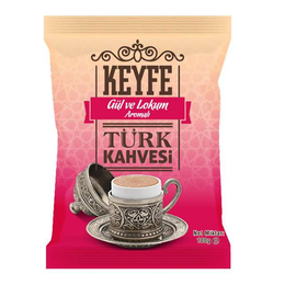 Keyfe Güllü Lokumlu 100 gr Türk Kahvesi