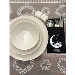 Kidspartim 12'li Gümüş Yaldızlı Siyah Hoşgeldin Ramazan Yeni Ay Desenli Cepli Peçete