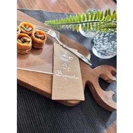 Kidspartim 6x12 cm Gümüş Yaldızlı Kraft İyi Bayramlar Peçete