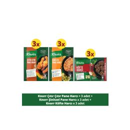 Knorr 3x90 gr Pane Harcı + 3x82 gr Köfte Harcı + 3x90 gr Çıtır Pane Harcı