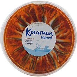 Kocaman 1000 gr Hamsi Kırmızı Biber Soslu Fileto Marine