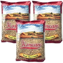 Korcan 3x1 kg Yeşil Mercimek