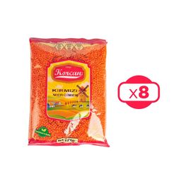 Korcan 8x1 kg Kırmızı Mercimek