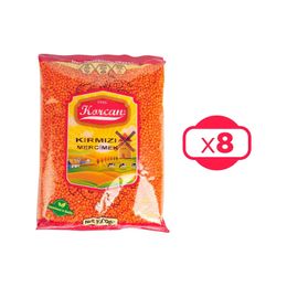 Korcan 8x1 kg Kırmızı Mercimek