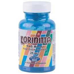 Korinitta Yenilebilir Su Bazlı Sıvı Gıda Boyası Mavi 250 ml