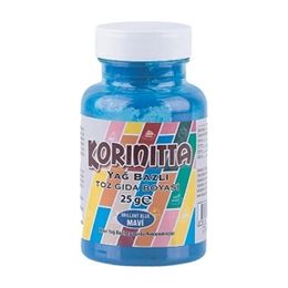 Korinitta Yenilebilir Su Bazlı Sıvı Gıda Boyası Mavi 250 ml