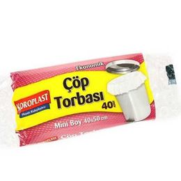 Koroplast 30'lu 40x50 cm Güçlü Küçük Boy Çöp Torbası