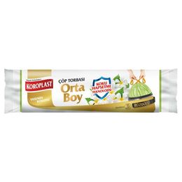 Koroplast 55 x 60 cm 6 Adet Büzgülü Yasemin Kokulu Orta Boy Çöp Torbası Yeşil