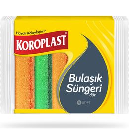 Koroplast 5'li Düz Bulaşık Süngeri